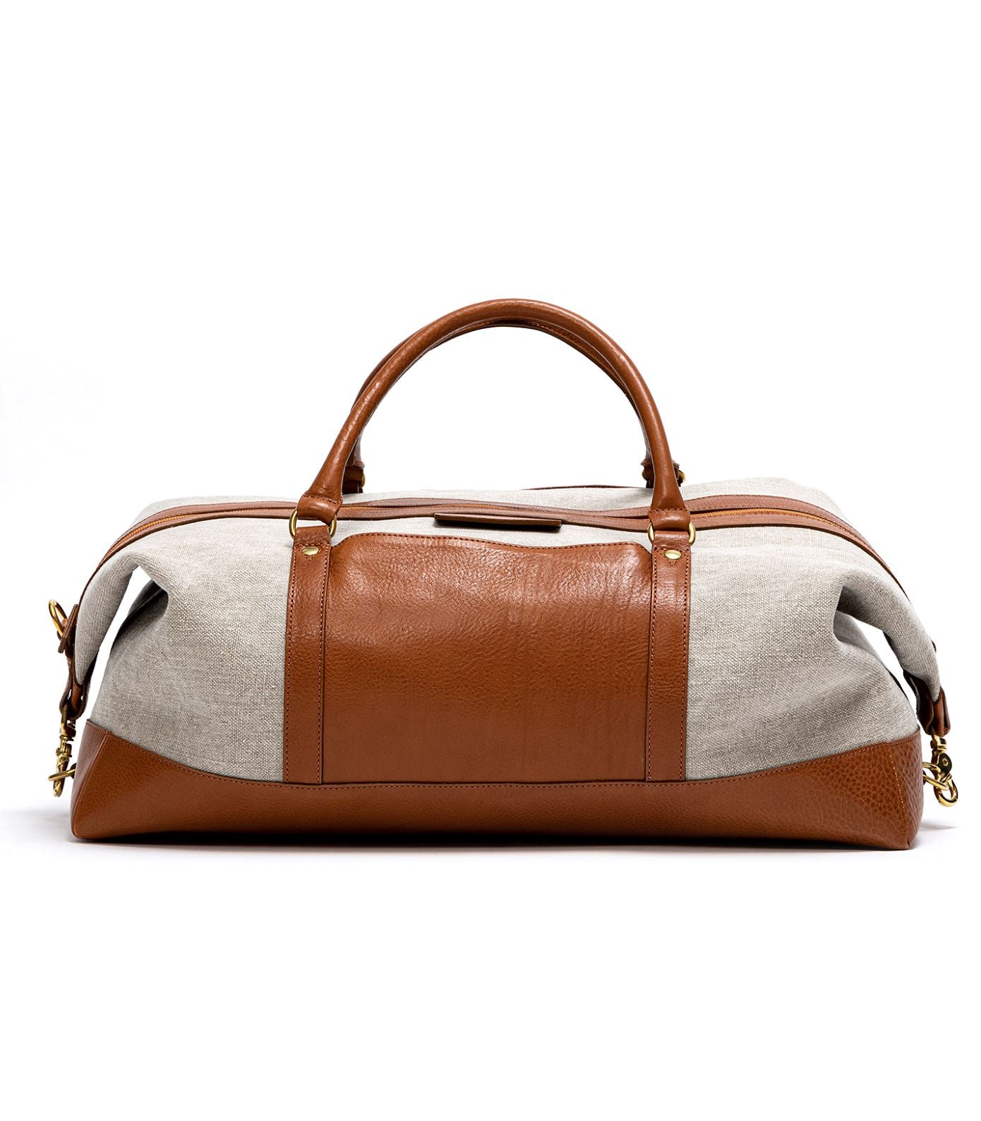 Canvas Duffle Bag - Cognac/Elfenbein Schuhe Atelier Treger