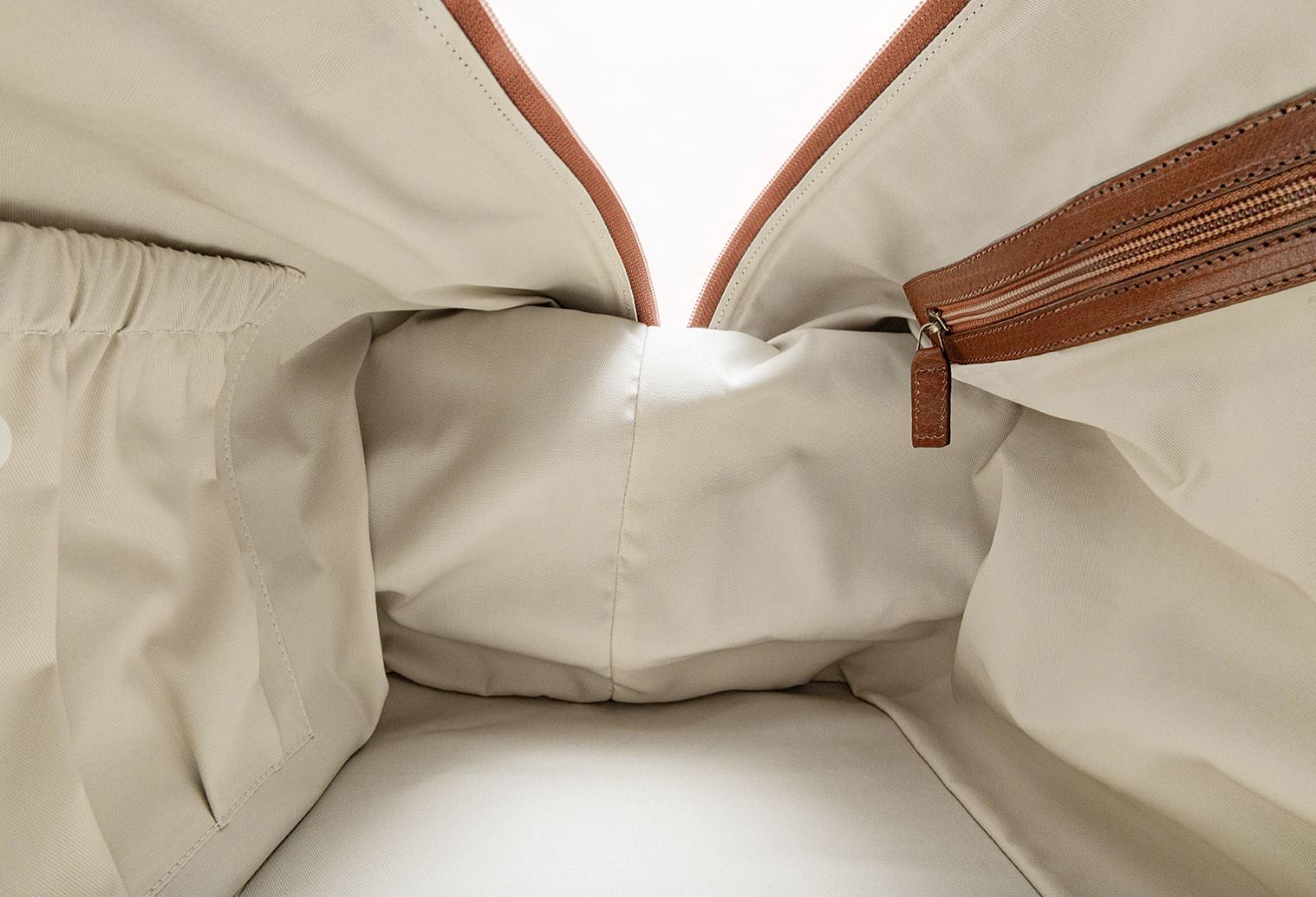 Canvas Duffle Bag - Cognac/Elfenbein Schuhe Atelier Treger