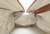 Canvas Duffle Bag - Cognac/Elfenbein Schuhe Atelier Treger