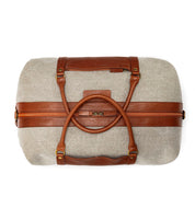 Canvas Duffle Bag - Cognac/Elfenbein Schuhe Atelier Treger