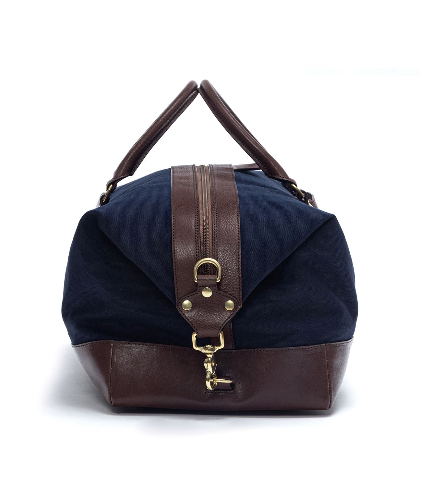 Canvas Duffle Bag - Dunkelbraun/Marineblau Schuhe Atelier Treger