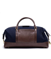 Canvas Duffle Bag - Dunkelbraun/Marineblau Schuhe Atelier Treger