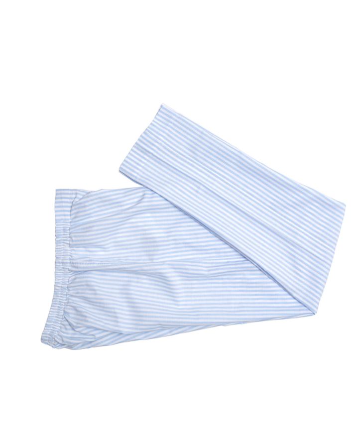 Herren Pyjama mit langen Ärmeln + langer Hose - Blau/Weiss gestreift Atelier Treger