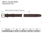 Herrengürtel aus Wildleder, Chromschnalle - Grau Schuhe Atelier Treger