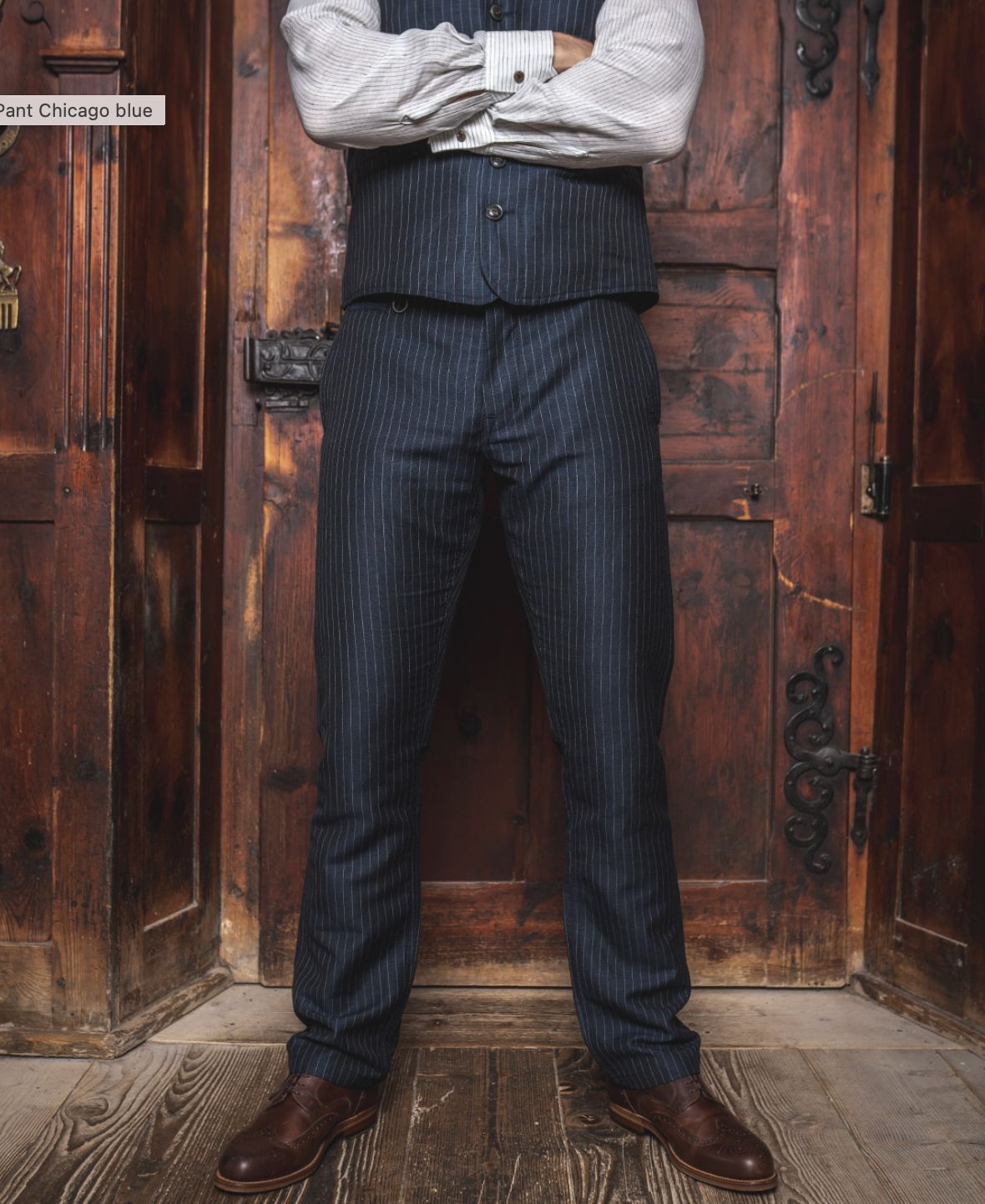 Hose Chicago Blue Hosen Atelier Treger