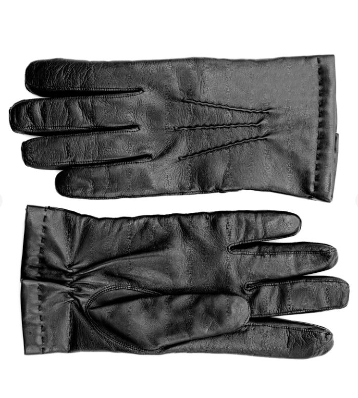 Klassische Herren Lederhandschuhe - Schwarz Atelier Treger
