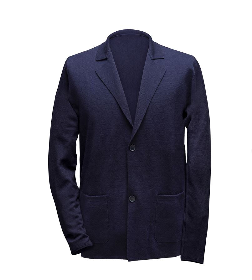 Kopie von Stricksakko Wolle - Marineblau Atelier Treger
