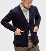 Kopie von Stricksakko Wolle - Marineblau Atelier Treger