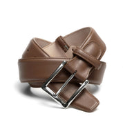 Ledergürtel mit Chrom Schnalle - Cognac Schuhe Atelier Treger
