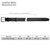 Ledergürtel mit Chrom Schnalle - Schwarz Schuhe Atelier Treger