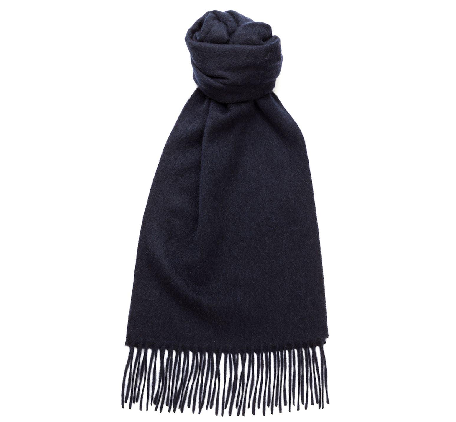 Luxuriöser Schal, 100 % Kaschmir Atelier Treger Dunkelblau