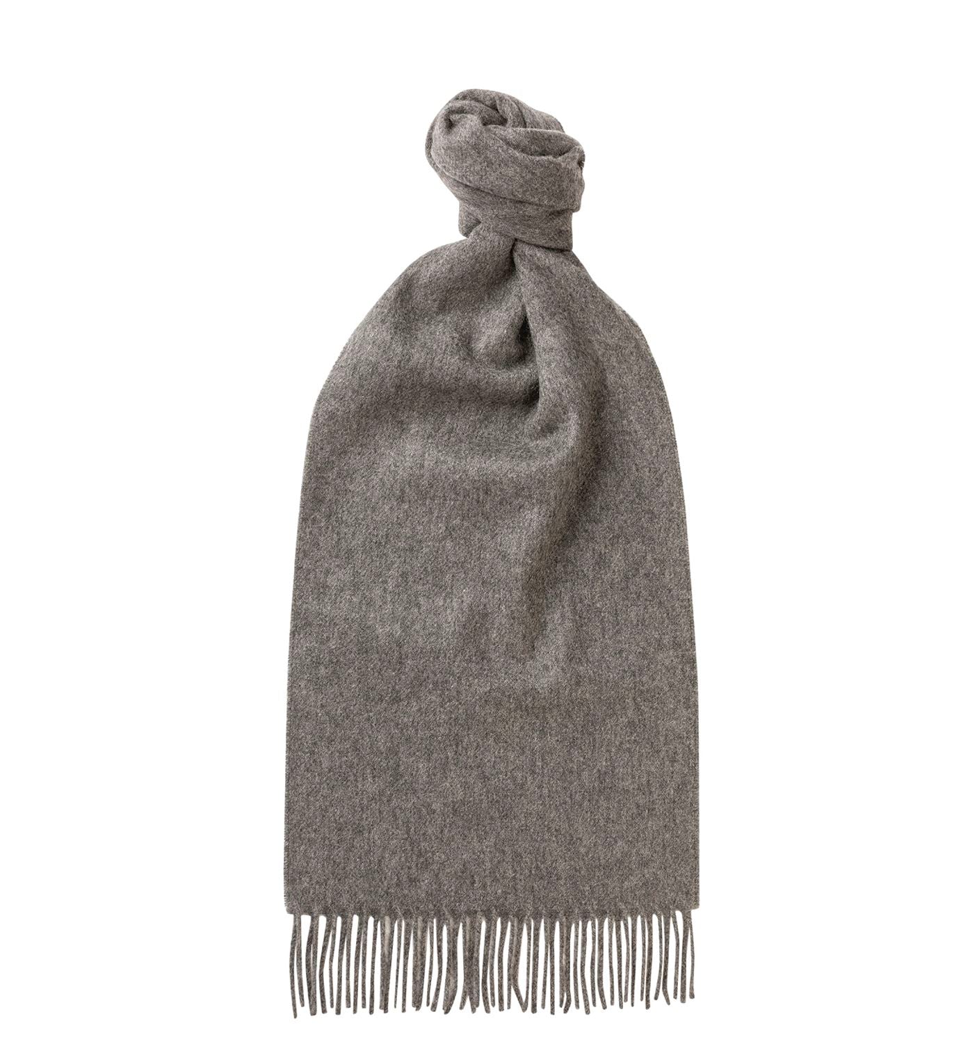 Luxuriöser Schal, 100 % Kaschmir Atelier Treger Grau