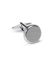 Manschettenknöpfe, gebürstetes Metall Atelier Treger Silber