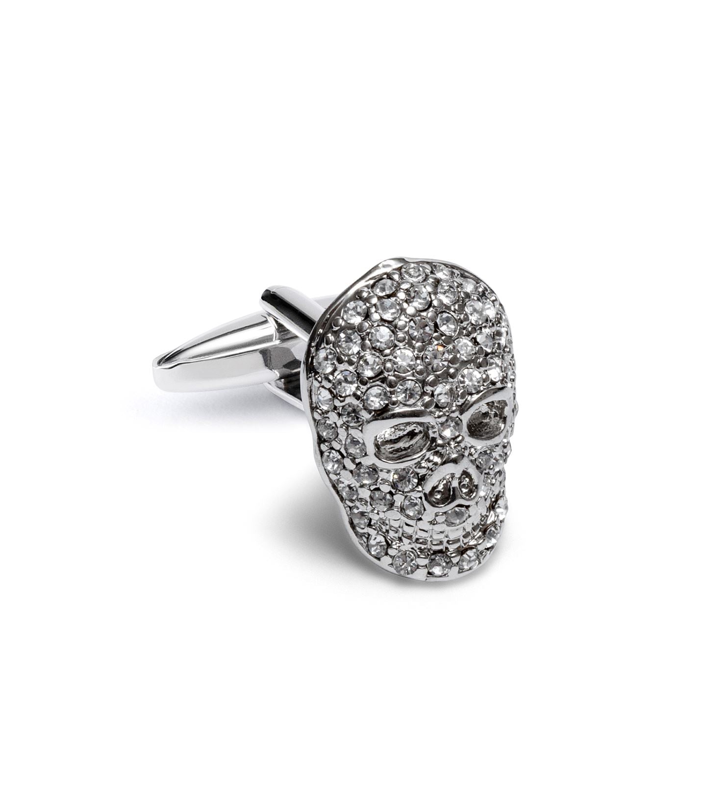 Manschettenknöpfe, Kristallschädel Atelier Treger silber