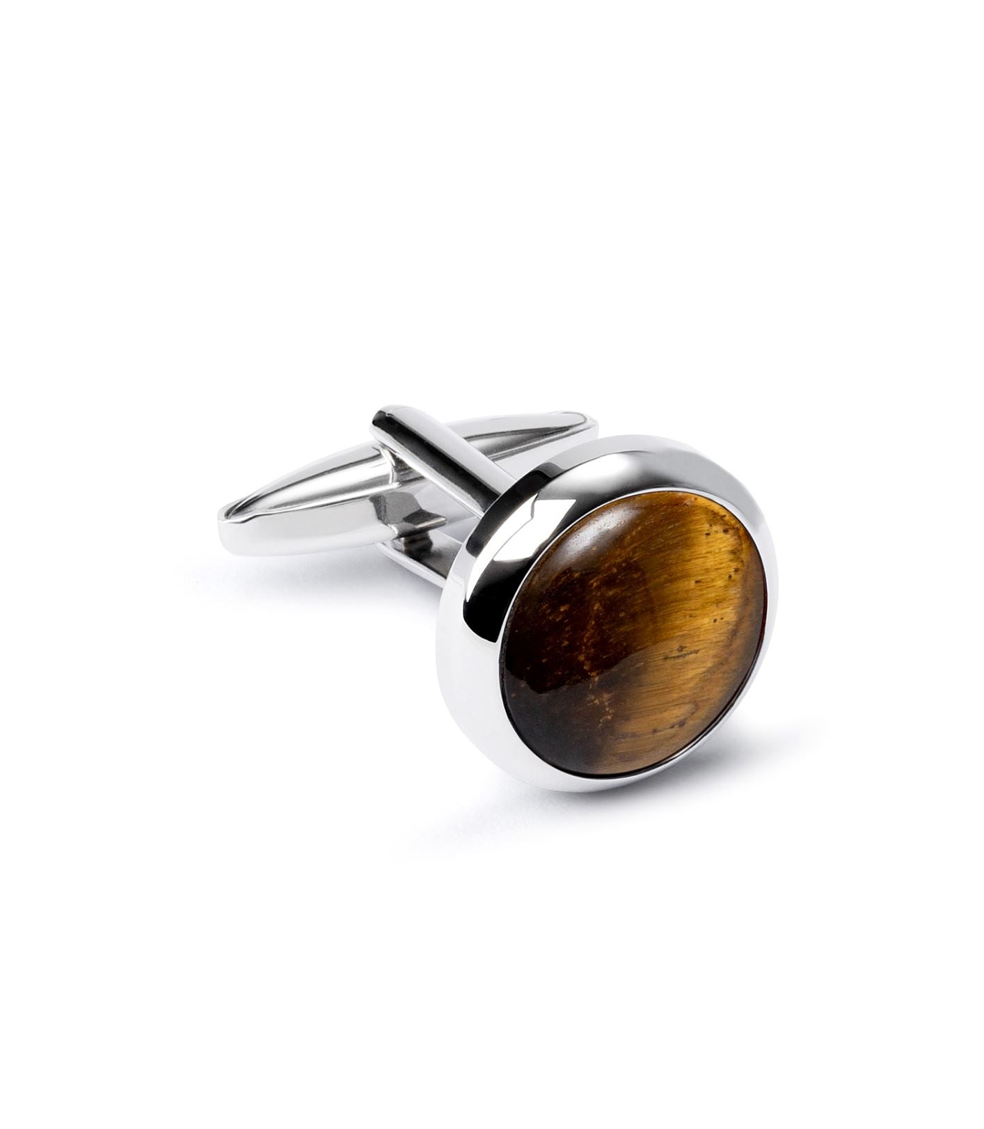 Manschettenknöpfe, runder Cabochon Tiger Eye Atelier Treger