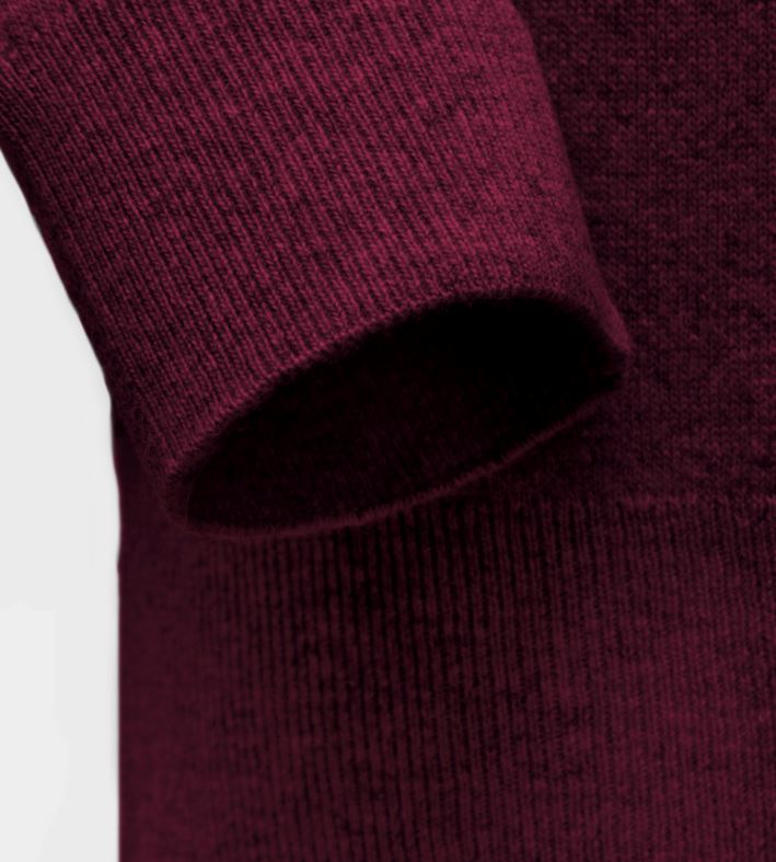 Pullover aus Lammwolle mit Sattelärmeln - Bordeaux Atelier Treger