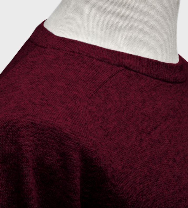 Pullover aus Lammwolle mit Sattelärmeln - Bordeaux Atelier Treger