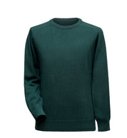 Pullover aus Lammwolle mit Sattelärmeln - Flaschengrün Atelier Treger