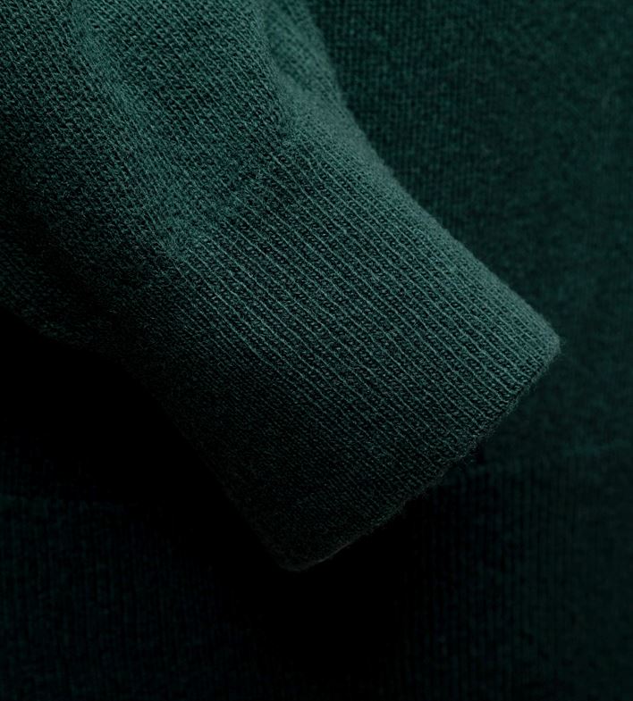 Pullover aus Lammwolle mit Sattelärmeln - Flaschengrün Atelier Treger
