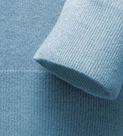 Pullover aus Lammwolle mit Sattelärmeln - Hellblau Atelier Treger