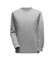 Pullover aus Lammwolle mit Sattelärmeln - Hellgrau Atelier Treger