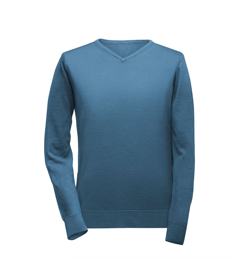 Pullover mit V-Ausschnitt - Air Force Blau Atelier Treger