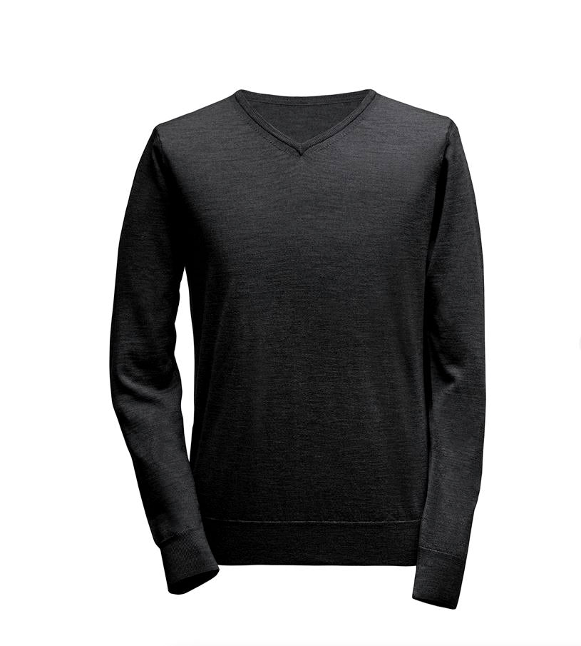 Pullover mit V-Ausschnitt - Anthrazit Atelier Treger