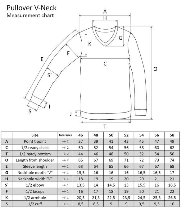 Pullover mit V-Ausschnitt - Anthrazit Atelier Treger