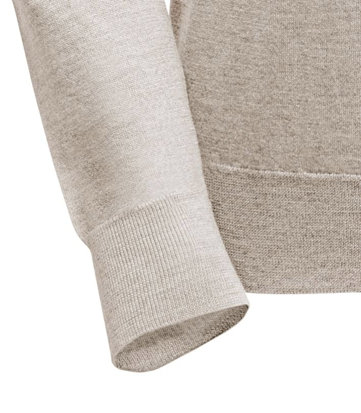 Pullover mit V-Ausschnitt - Beige Atelier Treger