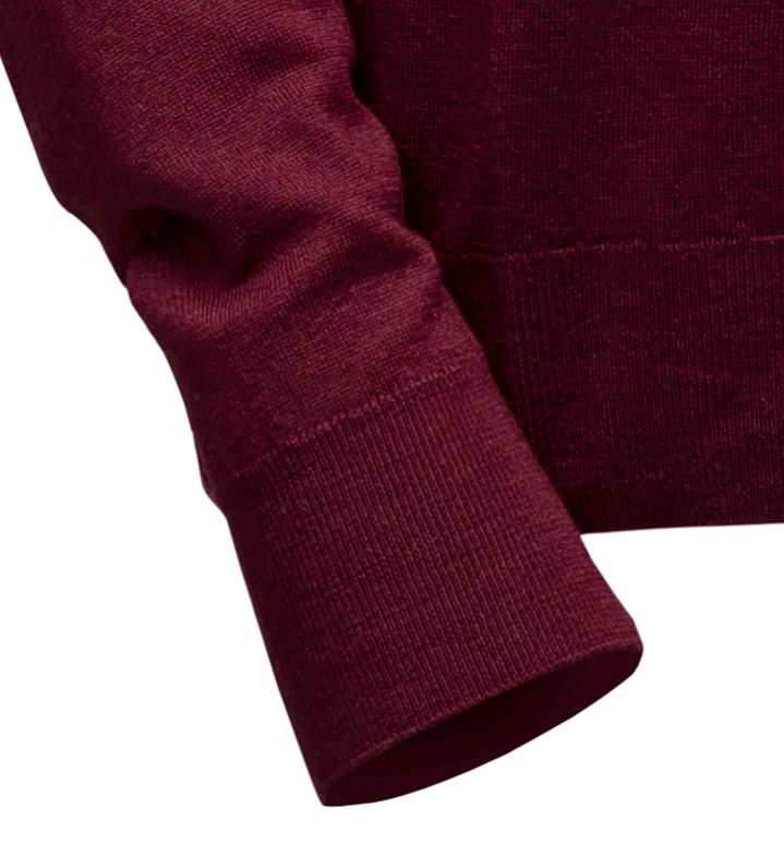 Pullover mit V-Ausschnitt - Bordeaux Atelier Treger