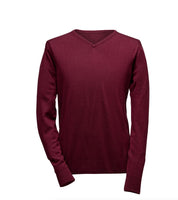 Pullover mit V-Ausschnitt - Bordeaux Atelier Treger