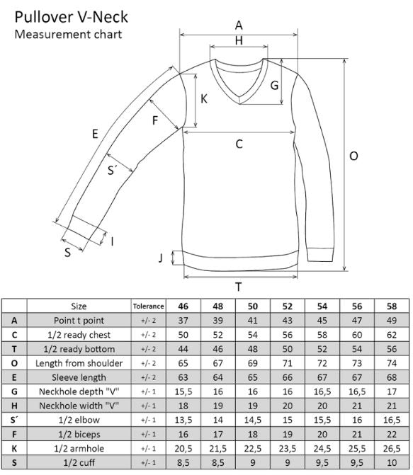 Pullover mit V-Ausschnitt - Bordeaux Atelier Treger