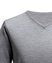 Pullover mit V-Ausschnitt - Hellgrau Atelier Treger