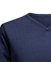 Pullover mit V-Ausschnitt - Marineblau Atelier Treger