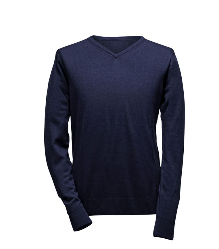 Pullover mit V-Ausschnitt - Marineblau Atelier Treger