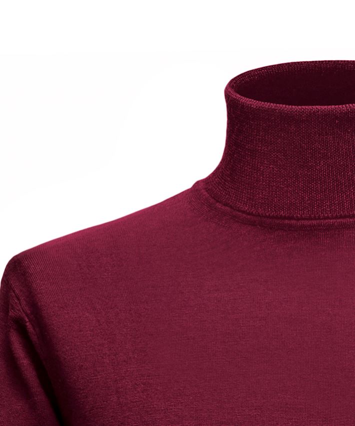 Rollkragenpullover - Burgund Atelier Treger