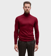 Rollkragenpullover - Burgund Atelier Treger