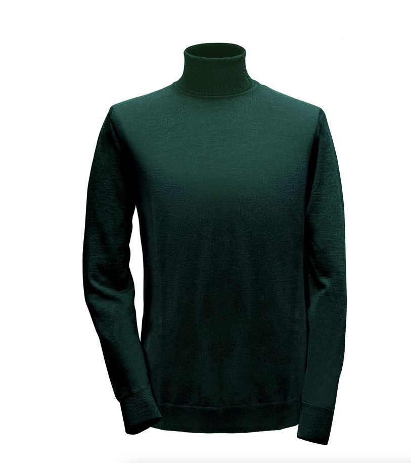 Rollkragenpullover - Flaschengrün Atelier Treger