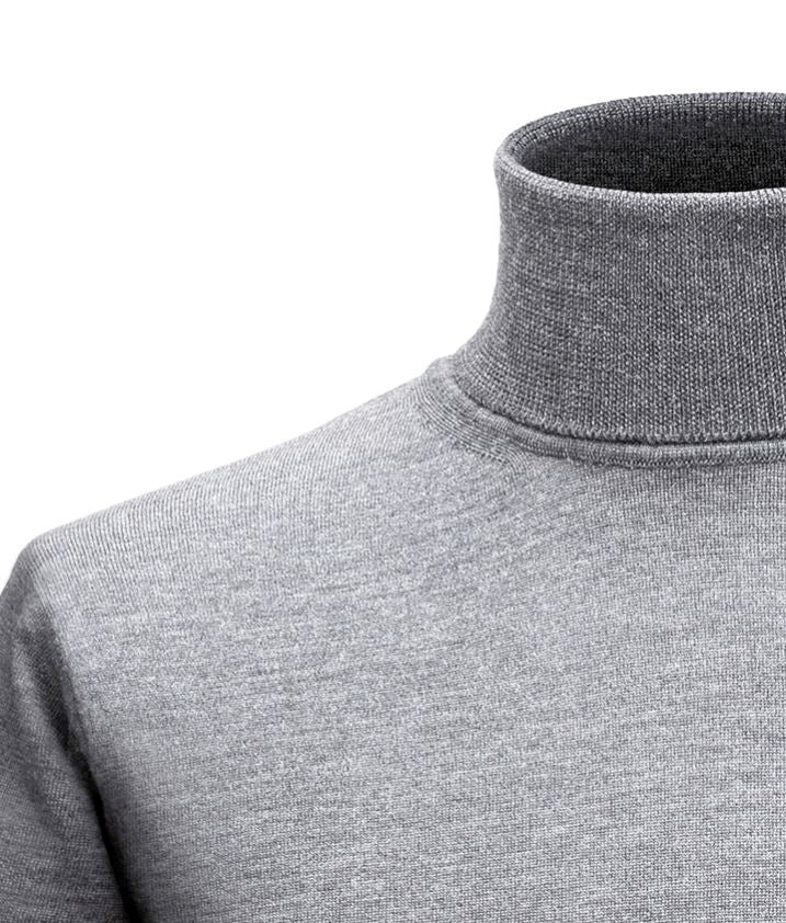 Rollkragenpullover - Hellgrau Atelier Treger