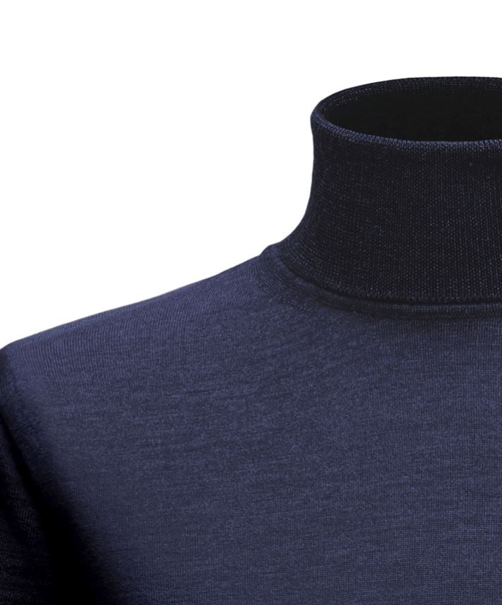 Rollkragenpullover - Marineblau Atelier Treger
