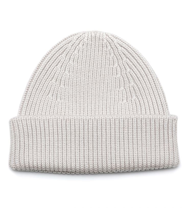 Strickmütze Beani - Navy Atelier Treger Hellbeige