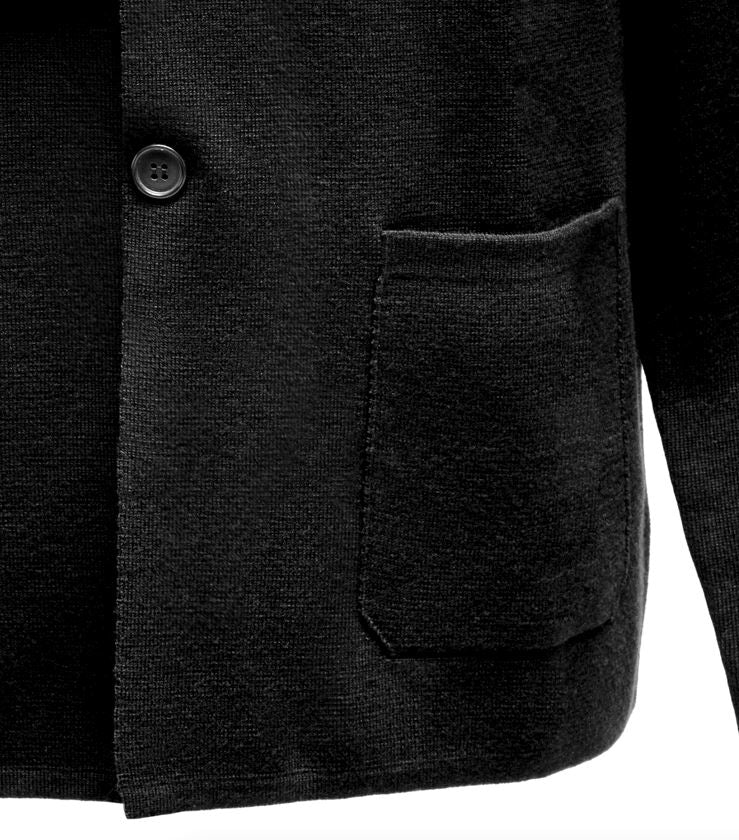 Stricksakko Wolle - Schwarz Atelier Treger
