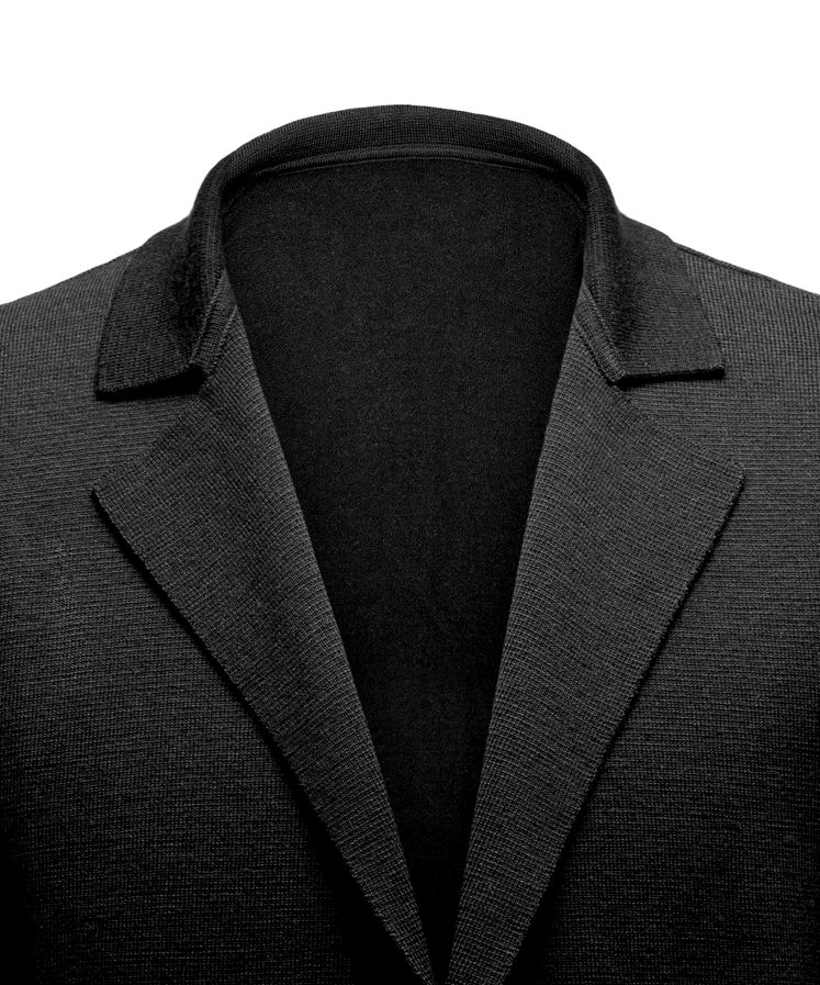 Stricksakko Wolle - Schwarz Atelier Treger
