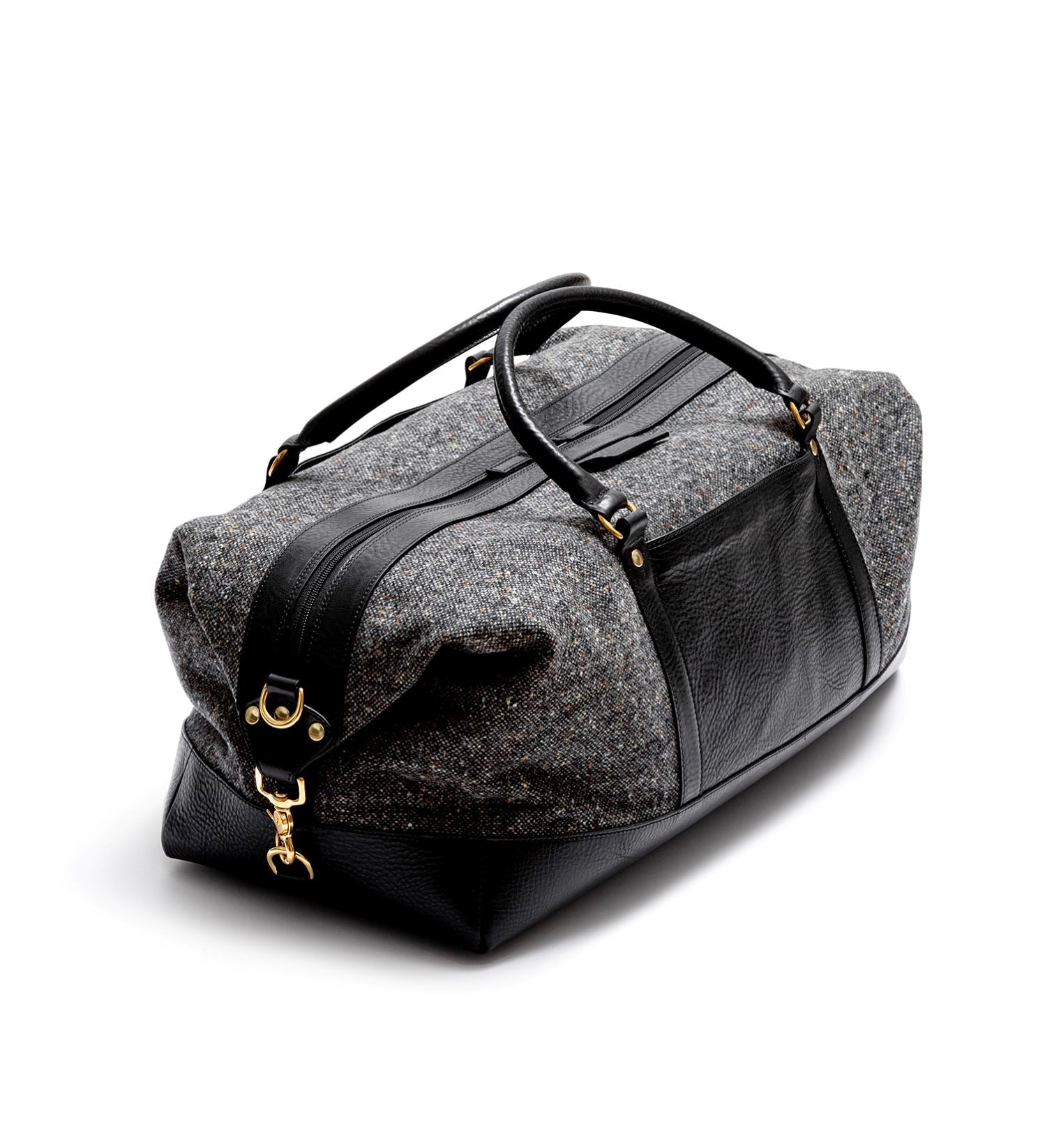 Tweed Duffle Bag - Schwarz/Grau Donegal Schuhe Atelier Treger