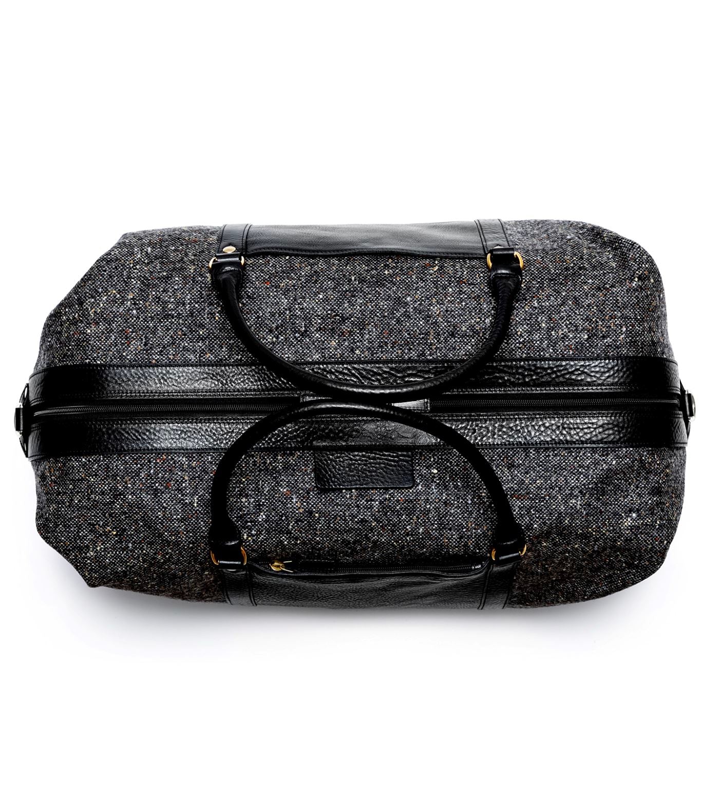 Tweed Duffle Bag - Schwarz/Grau Donegal Schuhe Atelier Treger