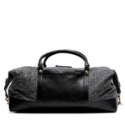Tweed Duffle Bag - Schwarz/Grau Donegal Schuhe Atelier Treger