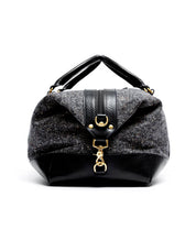 Tweed Duffle Bag - Schwarz/Grau Donegal Schuhe Atelier Treger