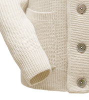 Borélio's Cardigan mit Schalkragen Elfenbein Atelier Treger 