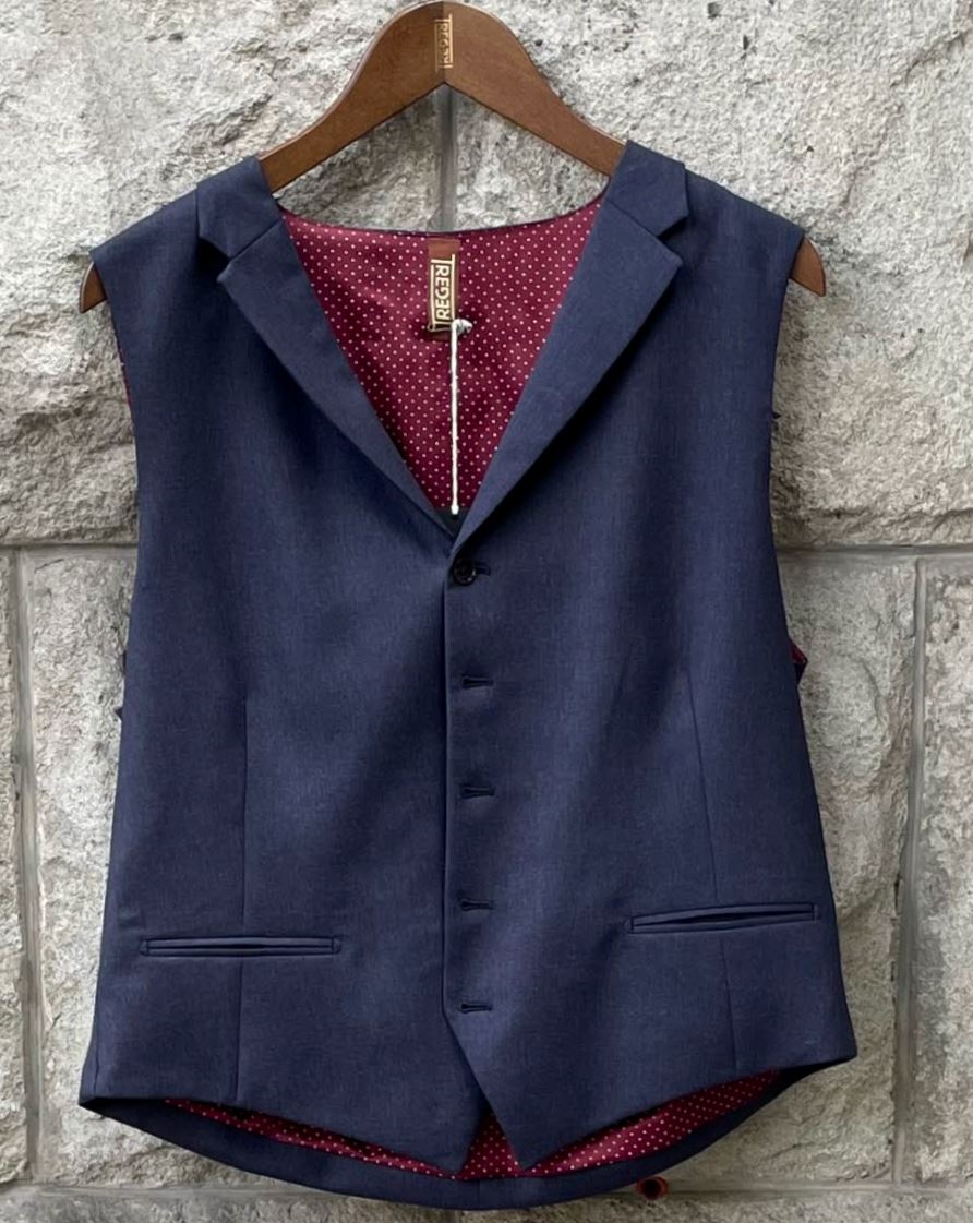 Gilet Benny Blue - Schweizer Design Atelier Treger 