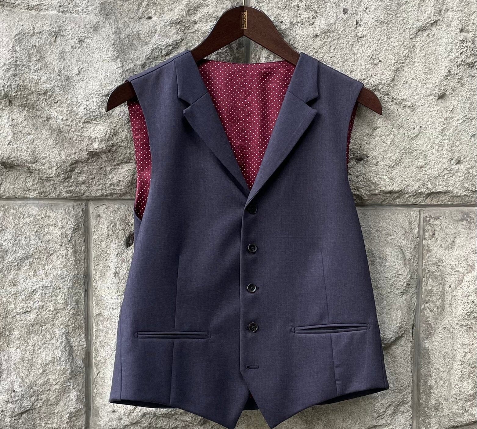Gilet Benny Blue - Schweizer Design Gilet Atelier Treger 